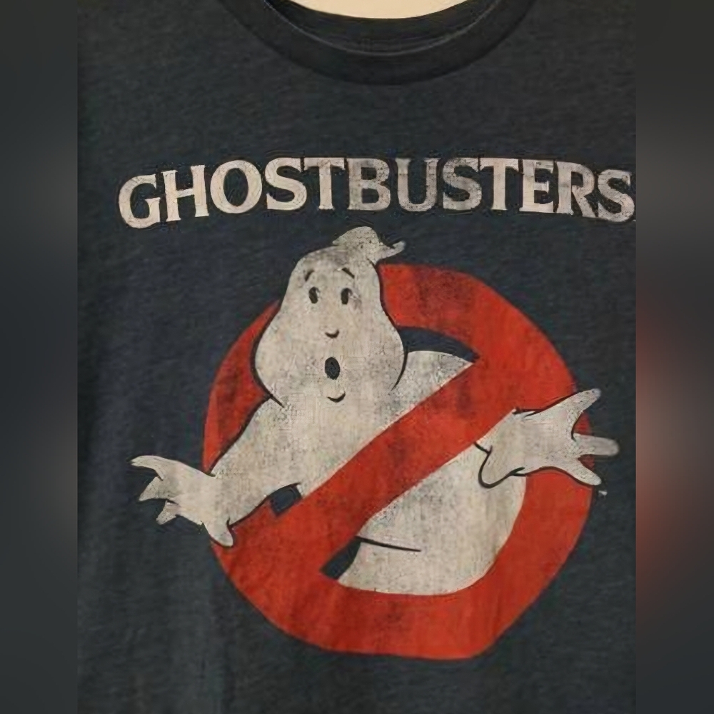Ghostbuster Men's Navy Blue Heather Short Sleeve T-shirt 3XL